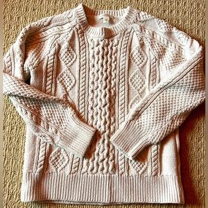 Crewcuts ivory cable knit sweater